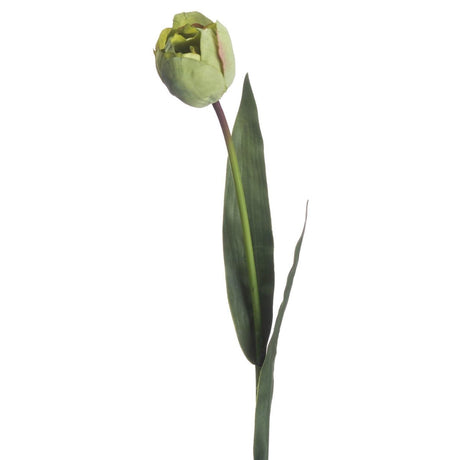 Green Tulip - Realistic Artificial Flower Single Stem Luxury Home Decor Garden & Outdoor And Gifts