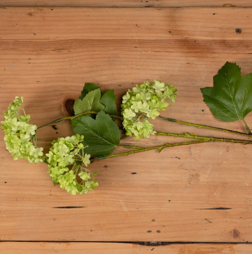 Green Viburnum Spray - Best Artificial Flower Single Stem Luxury Home Decor Garden & Outdoor And Gifts