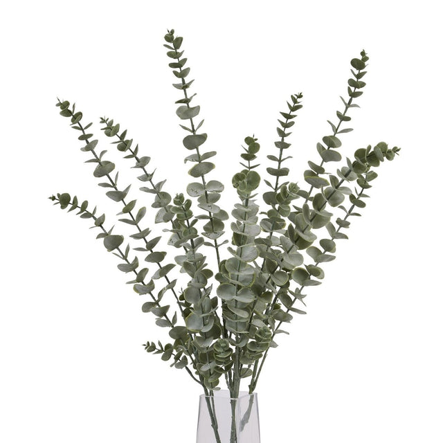 Gunnii Blue Eucalyptus Spray - Best Artificial Flower Single Stem Luxury Home Decor Garden & Outdoor And Gifts