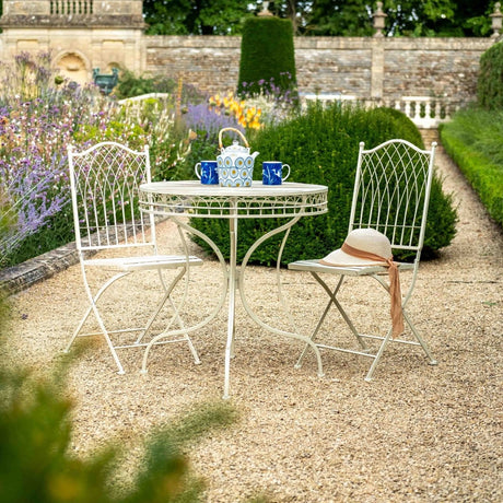 Hampton Garden Furniture Bistro Set - 2 Seater Cream Quality Home Decor Garden & Outdoor Living and Gifts