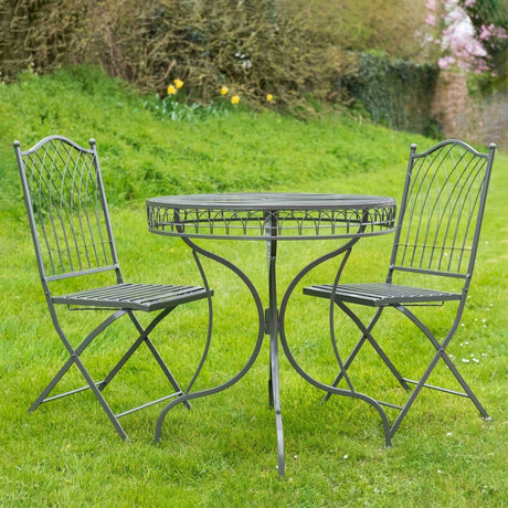 Hampton Garden Furniture Bistro Set - 2 Seater Umber Grey Quality Home Decor Garden & Outdoor Living and Gifts