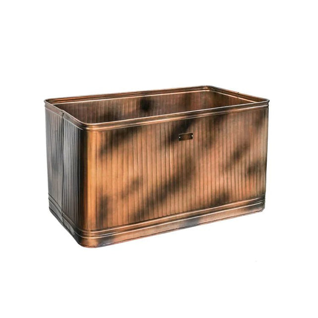 Hampton Large Outdoor Planter Copper Metal - UV Stable Rust Resistant Frost Resistant Quality Home Decor Garden & Outdoor Living and Gifts