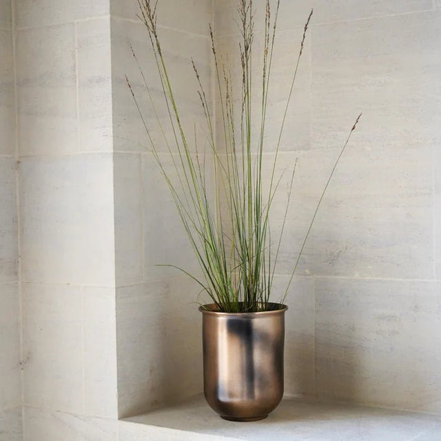 Hampton Outdoor Planter Copper Metal - UV Stable Frost Resistant Lightweight Quality Home Decor Garden & Outdoor Living and Gifts