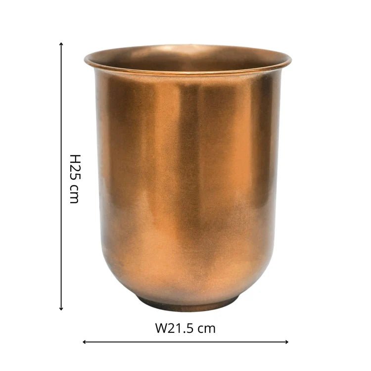 Hampton Outdoor Planter Copper Metal - UV Stable Frost Resistant Lightweight Quality Home Decor Garden & Outdoor Living and Gifts