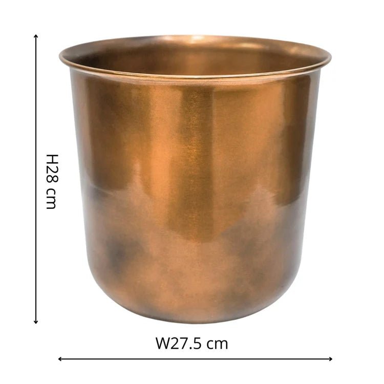 Hampton Outdoor Planter Copper Metal - UV Stable Rust Resistant Frost Resistant Lightweight Quality Home Decor Garden & Outdoor Living and Gifts
