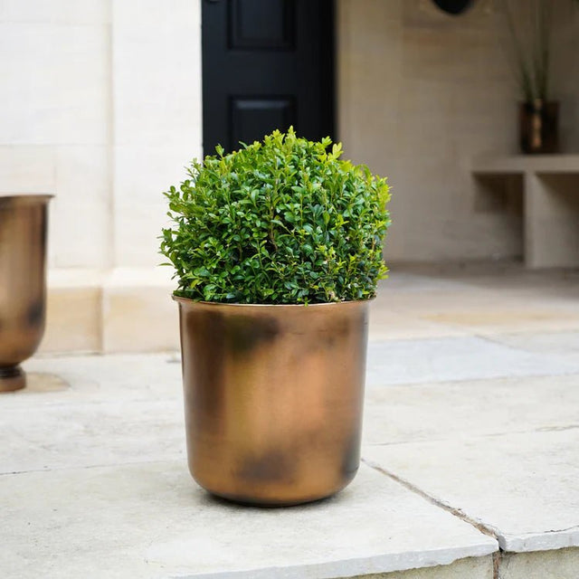 Hampton Outdoor Planter Copper Metal - UV Stable Rust Resistant Frost Resistant Lightweight Quality Home Decor Garden & Outdoor Living and Gifts