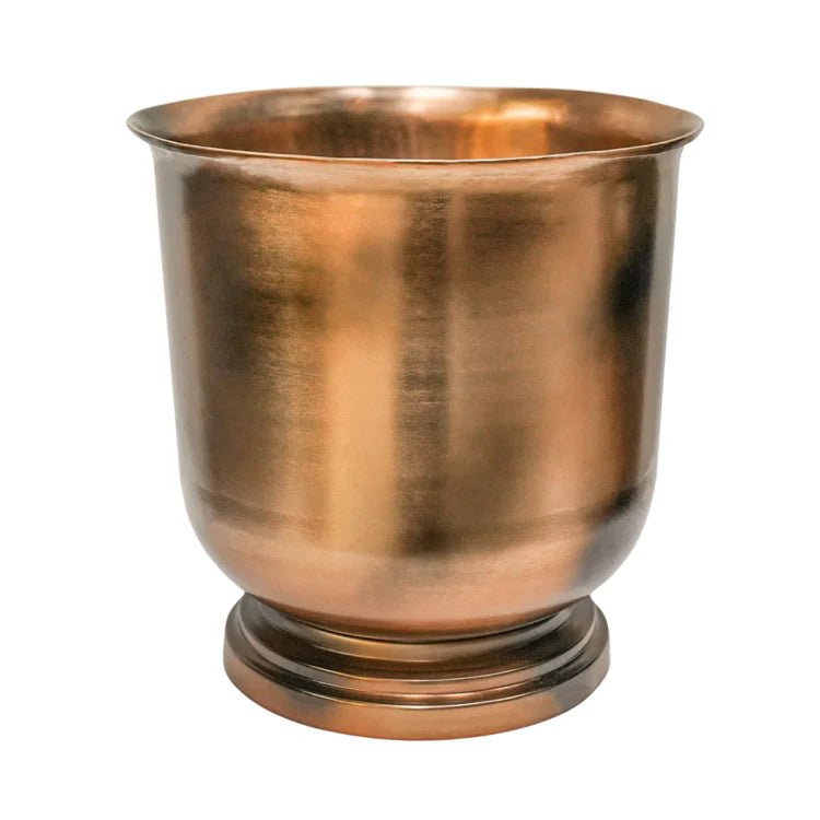 Hampton Small Outdoor Urn Planter Copper Metal - UV Stable Rust Resistant Frost Resistant Quality Home Decor Garden & Outdoor Living and Gifts