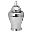 Handcrafted Chrome Slim Neck Ginger Jar - Decorative Vases UK Luxury Home Decor Garden & Outdoor And Gifts