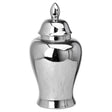 Handcrafted Chrome Slim Neck Large Ginger Jar - Decorative Vases UK Luxury Home Decor Garden & Outdoor And Gifts