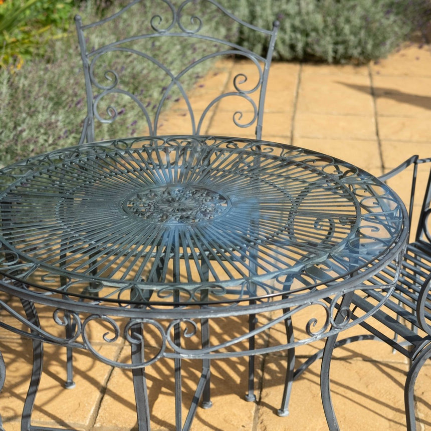Heritage Garden Furniture Dining Set - 4 Seater Lead Colour Antique Finish Quality Home Decor Garden & Outdoor Living and Gifts