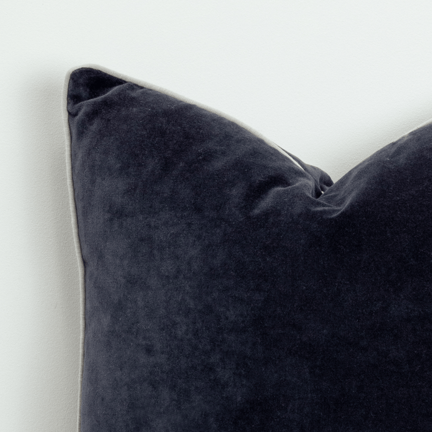Indigo Sofa/Chair Cushion - 100% Cotton, Luxury Feather Pad, Modern Style, 50x50cm Quality Home Decor Garden & Outdoor Living and Gifts