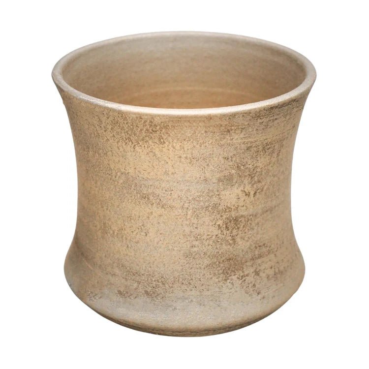 Indoor Planter & Plant Pot - White gold, Ceramic Quality Home Decor Garden & Outdoor Living and Gifts