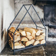 Iron House Log Holder H65Cm W56Cm Luxury Home Decor Garden & Outdoor And Gifts