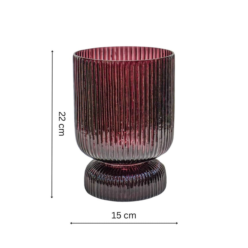 Jewels Tiered Vase Ruby H22cm D15cm Luxury Home Decor Garden & Outdoor And Gifts