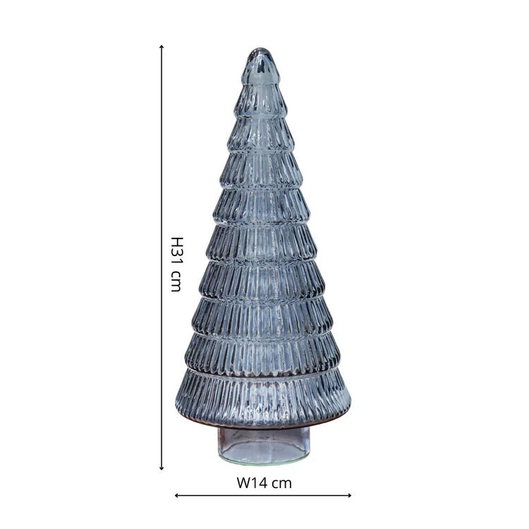 Juniper Blue Glass Tree - Small Quality Home Decor Garden & Outdoor Living and Gifts