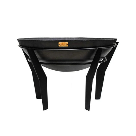 Kendal Large Garden Fire Pit on Stand Black Metal - Frost Resistant UV Stable Quality Home Decor Garden & Outdoor Living and Gifts