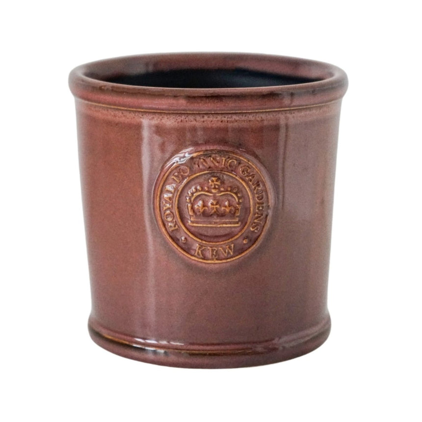 Kew Gardens Ceramic Indoor Planter - Glazed & Embossed Rich Plum Luxury Home Decor Garden & Outdoor And Gifts