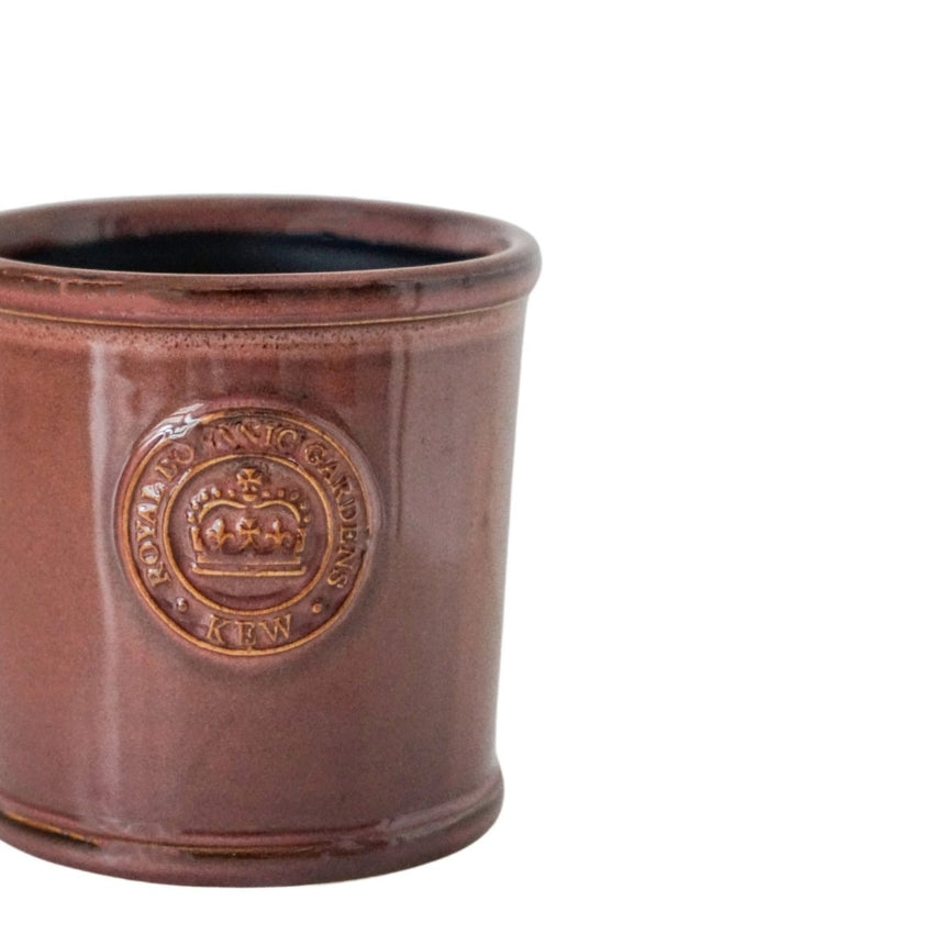 Kew Gardens Ceramic Indoor Planter - Glazed & Embossed Rich Plum Luxury Home Decor Garden & Outdoor And Gifts