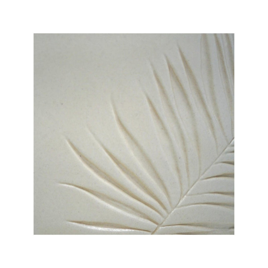 Kew Gardens Stoneware Palm Leaves Bowl Indoor Planter - Ivory White & Handmade Luxury Home Decor Garden & Outdoor And Gifts