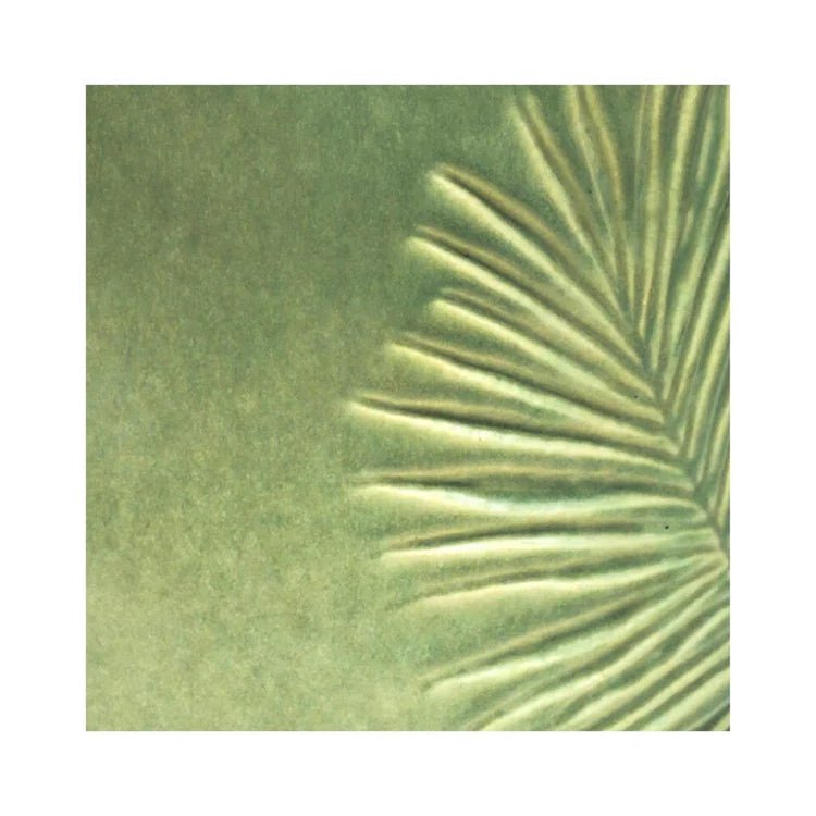 Kew Gardens Stoneware Palm Leaves Indoor Planter - Olive Green & Handmade Luxury Home Decor Garden & Outdoor And Gifts