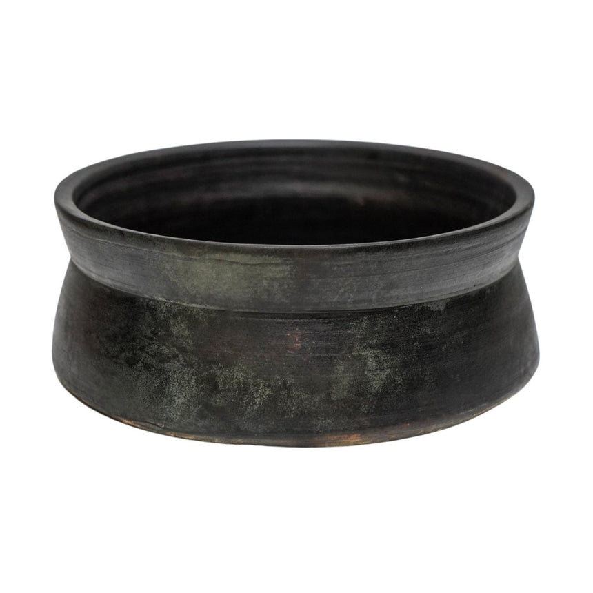 Kew Gardens Terracotta Bronze Finish Indoor Planter Bowl - Hand Thrown Ceramic Luxury Home Decor Garden & Outdoor And Gifts