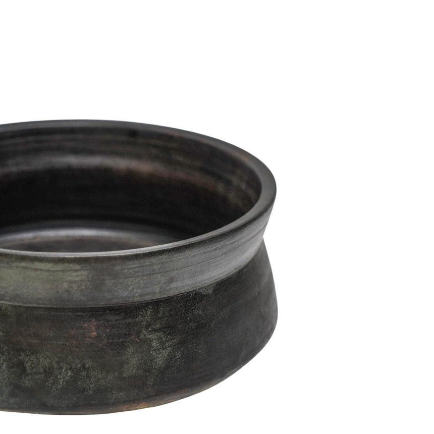 Kew Gardens Terracotta Bronze Finish Indoor Planter Bowl - Hand Thrown Ceramic Luxury Home Decor Garden & Outdoor And Gifts