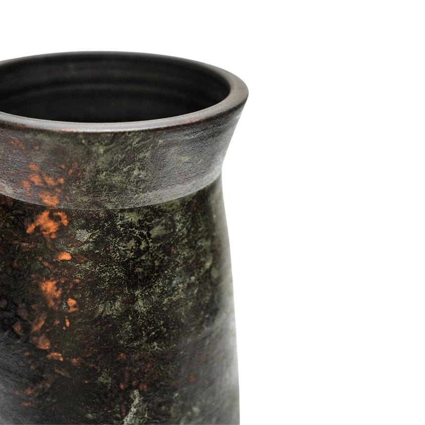 Kew Gardens Terracotta Bronze Finish Vase - Hand Thrown Ceramic Luxury Home Decor Garden & Outdoor And Gifts