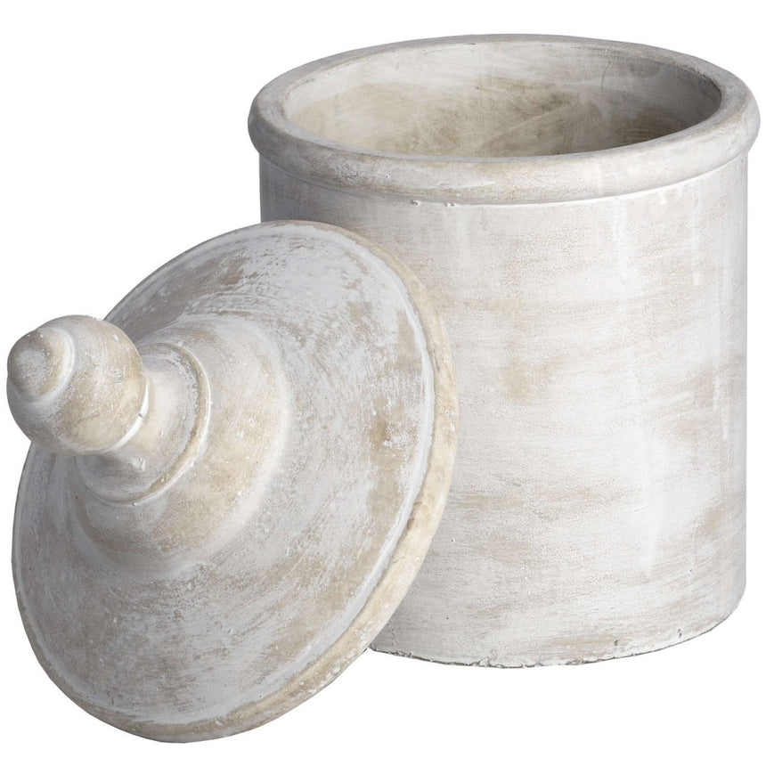 Large Antique White Cannister Luxury Home Decor Garden & Outdoor And Gifts