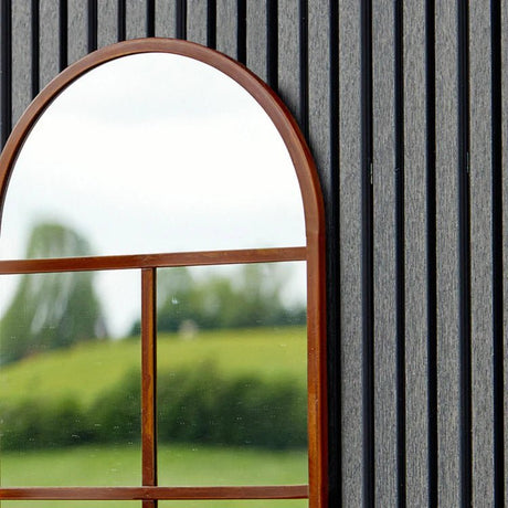 Large Archway Outdoor Garden Mirror Antique Rust Finish - UV Stable Quality Home Decor Garden & Outdoor Living and Gifts