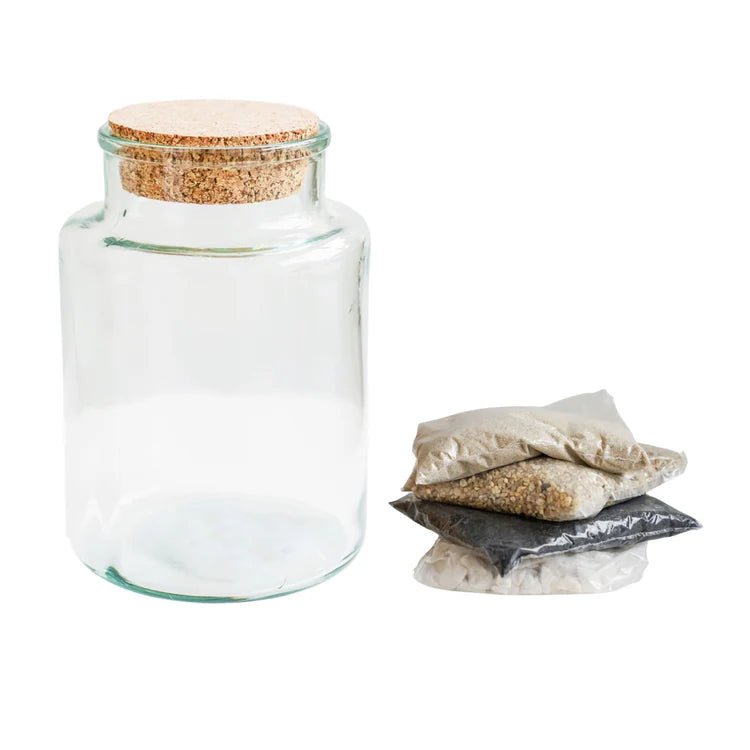Large DIY 30% Recycled Glass Jar Terrarium Kit Luxury Home Decor Garden & Outdoor And Gifts