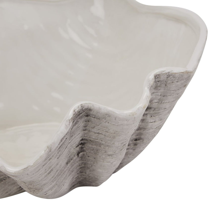 Large White Clam Shell Bowl Ceramic Indoor Planter Luxury Home Decor Garden & Outdoor And Gifts
