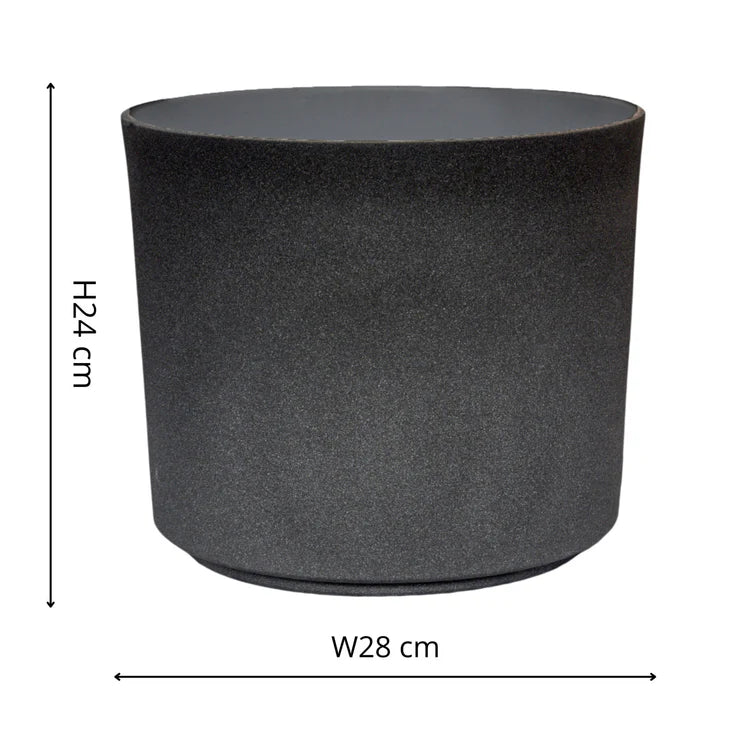 Large Indoor Granite Black Ceramic Plant Pot Luxury Home Decor Garden & Outdoor And Gifts