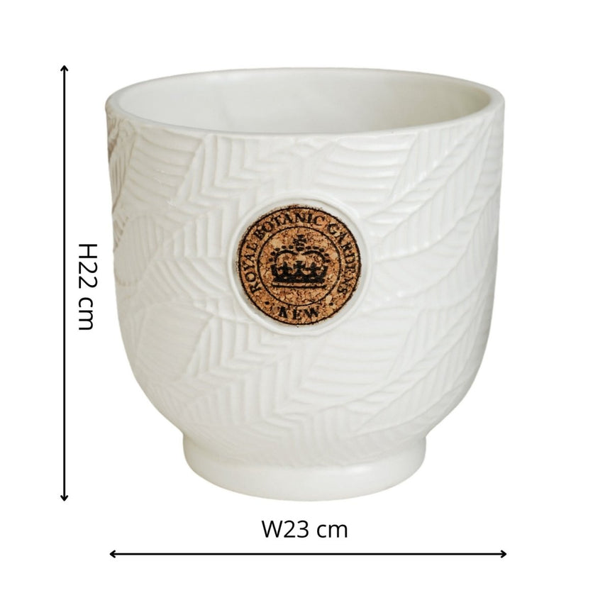 Large Kew Gardens Ceramic Leaf Inspired Ivory White Indoor Planter Luxury Home Decor Garden & Outdoor And Gifts