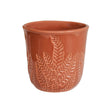 Large Kew Gardens Ceramic Stoneware Indoor Planter - Fern Leaves Warm Rust Luxury Home Decor Garden & Outdoor And Gifts