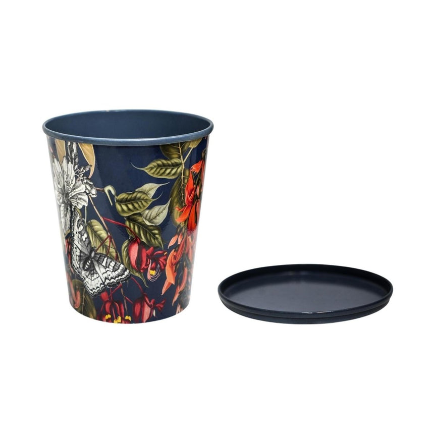 Large Kew Gardens Print Metal Planter & Saucer Set - Comes in a Gift Box Luxury Home Decor Garden & Outdoor And Gifts