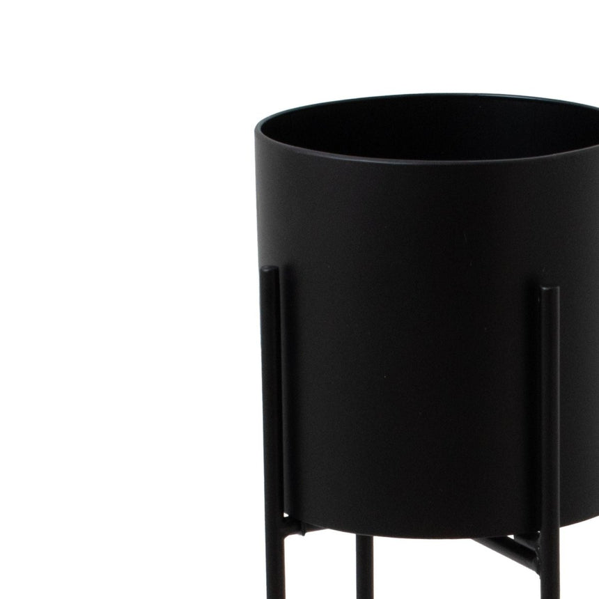 Modern Large Matt Black Cylindrical Indoor Planter Luxury Home Decor Garden & Outdoor And Gifts