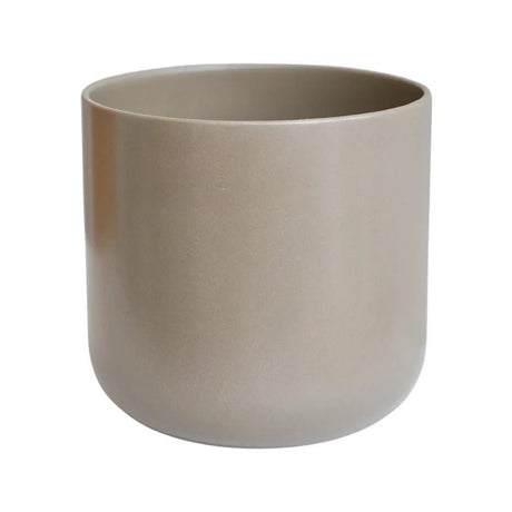 Large Minimalist Greige Ceramic Indoor Planter Luxury Home Decor Garden & Outdoor And Gifts