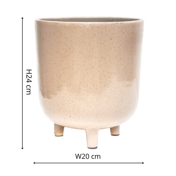 Large Oat Cream Speckled Indoor Plant Pot Luxury Home Decor Garden & Outdoor And Gifts