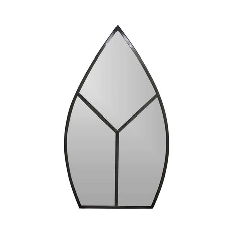Leaf Arch Large Outdoor Garden Mirror Black - Metal, UV Stable, Contemporary Design Quality Home Decor Garden & Outdoor Living and Gifts