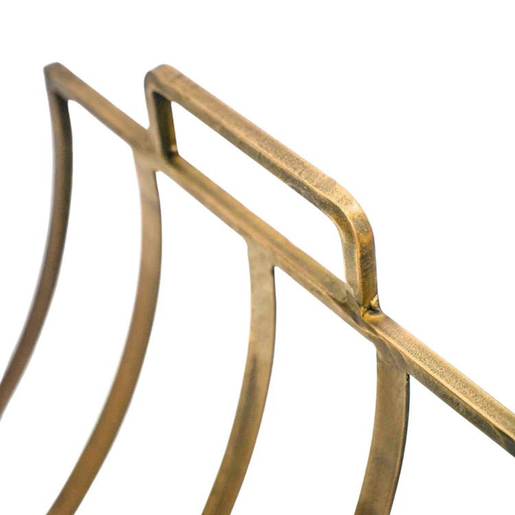 Linear Log Basket Brass H48.5Cm Luxury Home Decor Garden & Outdoor And Gifts