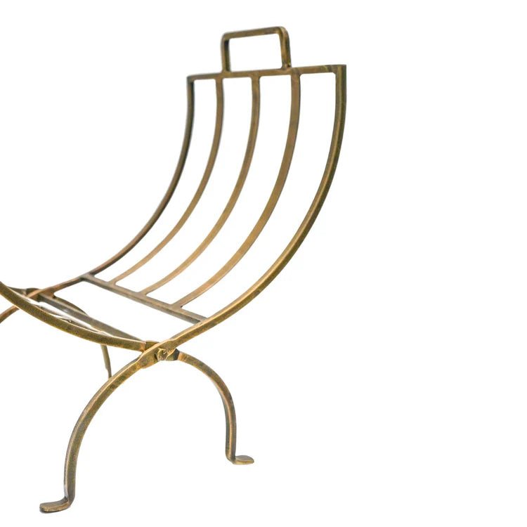 Linear Log Basket Brass H48.5Cm Luxury Home Decor Garden & Outdoor And Gifts