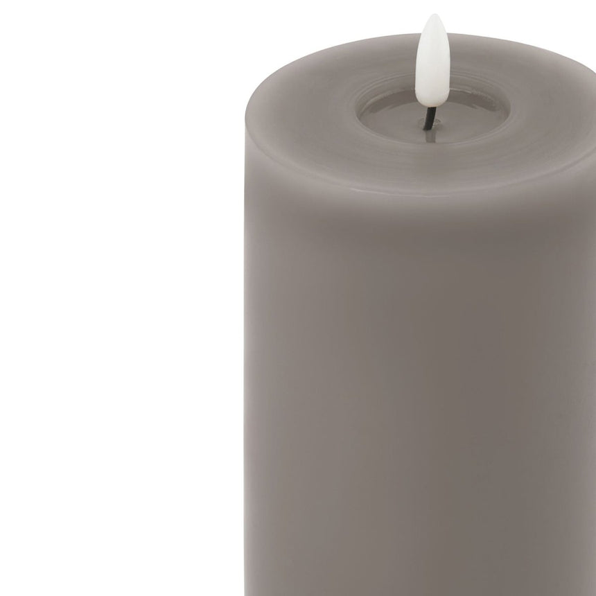 Luxe Collection Melt Effect 3.5x9 Grey LED Wax Candle - Fake Flameless Battery Candles Luxury Home Decor Garden & Outdoor And Gifts