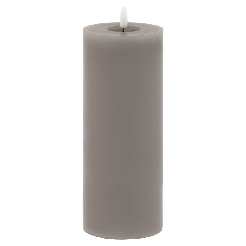 Luxe Collection Melt Effect 3.5x9 Grey LED Wax Candle - Fake Flameless Battery Candles Luxury Home Decor Garden & Outdoor And Gifts