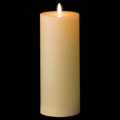 Luxe Collection Natural Glow 3.5 x 9 LED Cream Candle - Fake Flameless Battery Candles Luxury Home Decor Garden & Outdoor And Gifts