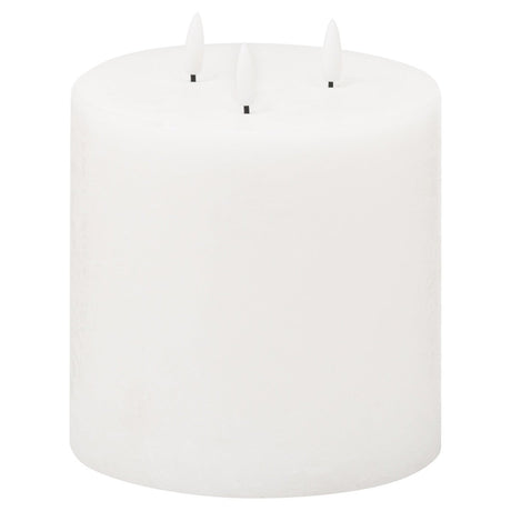 Luxe Collection Natural Glow 6x6 LED White Candle - Fake Flameless Battery Candles Luxury Home Decor Garden & Outdoor And Gifts