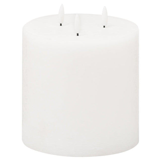 Luxe Collection Natural Glow 6x6 LED White Candle - Fake Flameless Battery Candles Luxury Home Decor Garden & Outdoor And Gifts