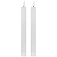 Luxe Collection Natural Glow S/ 2 White LED Dinner Candles - Fake Flameless Battery Candles Luxury Home Decor Garden & Outdoor And Gifts