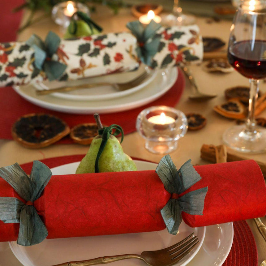 Luxury Cinnamon Red Christmas Crackers – 13in Set of 6 | Decor Sanctuary Quality Home Decor Garden & Outdoor Living and Gifts
