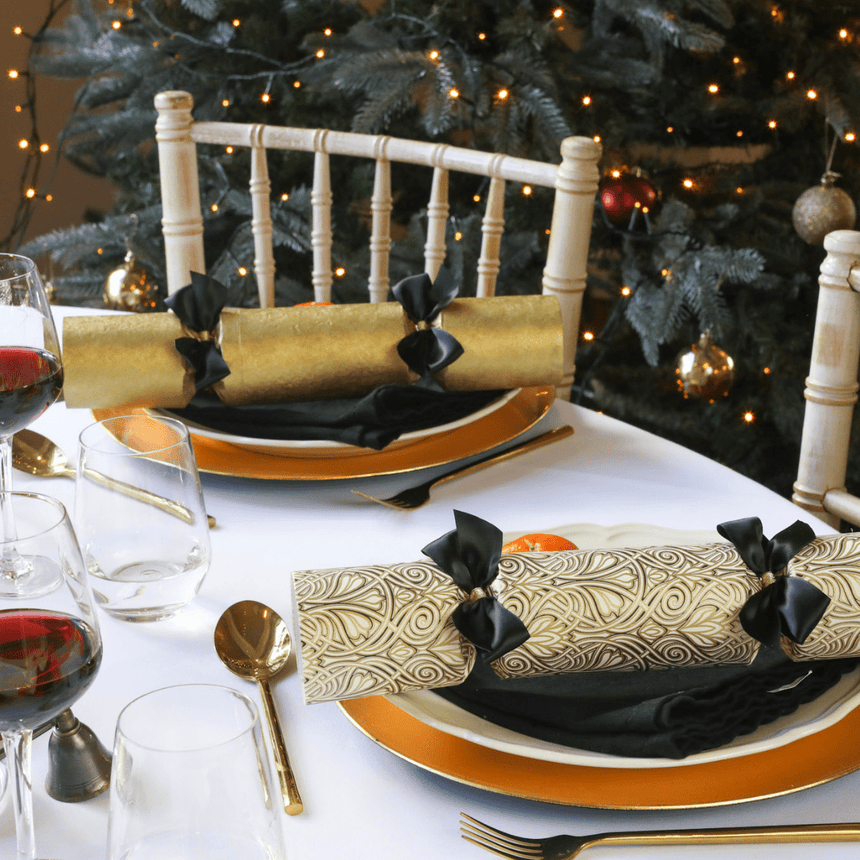 Luxury Gold Christmas Crackers – Handmade 13in Set of 6 | Decor Sanctuary Quality Home Decor Garden & Outdoor Living and Gifts