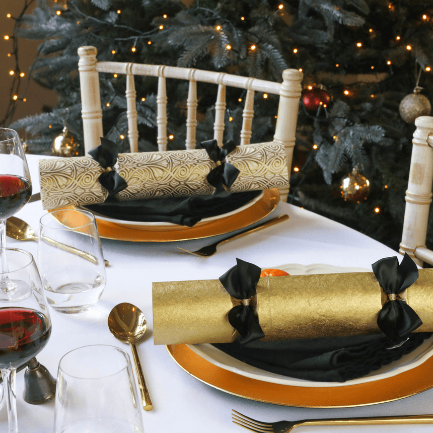 Luxury Gold Christmas Crackers – Handmade 13in Set of 6 | Decor Sanctuary Quality Home Decor Garden & Outdoor Living and Gifts